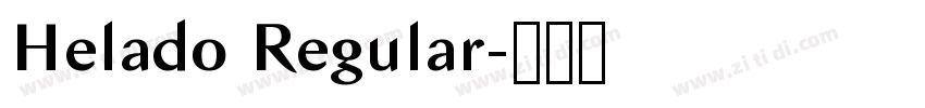 Helado Regular字体转换